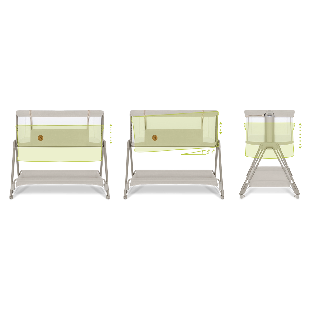 Berceau cododo Luna - Lionelo - Beige Sand