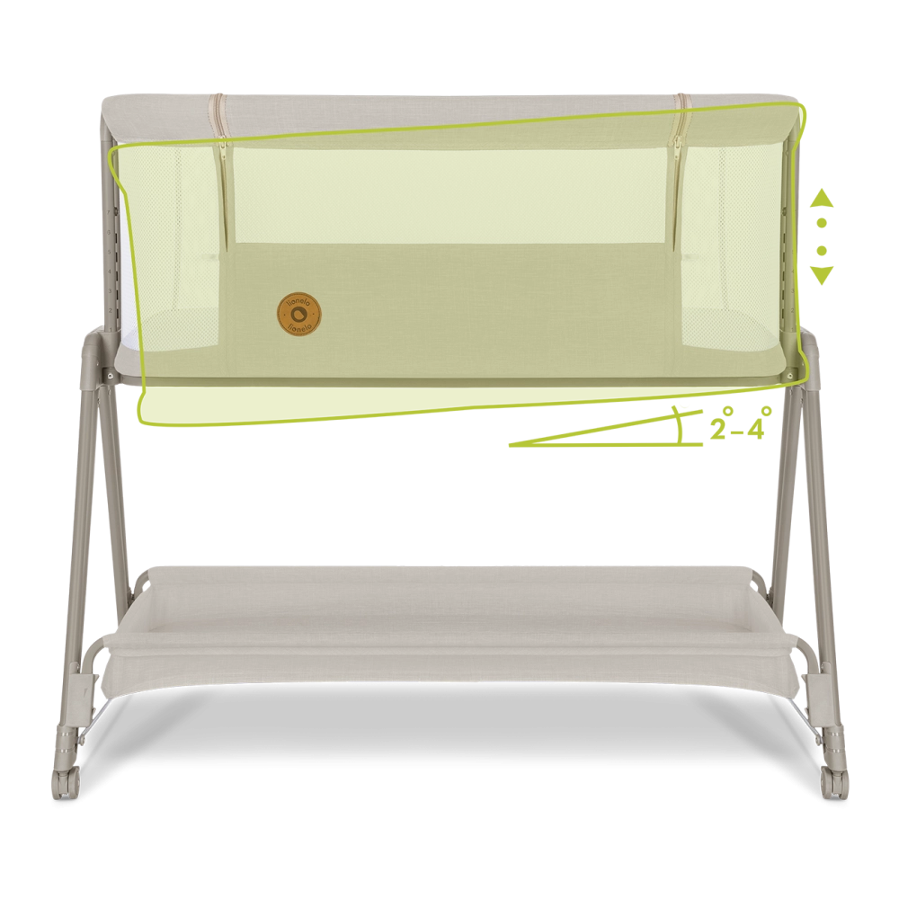 Berceau cododo Luna - Lionelo - Beige Sand