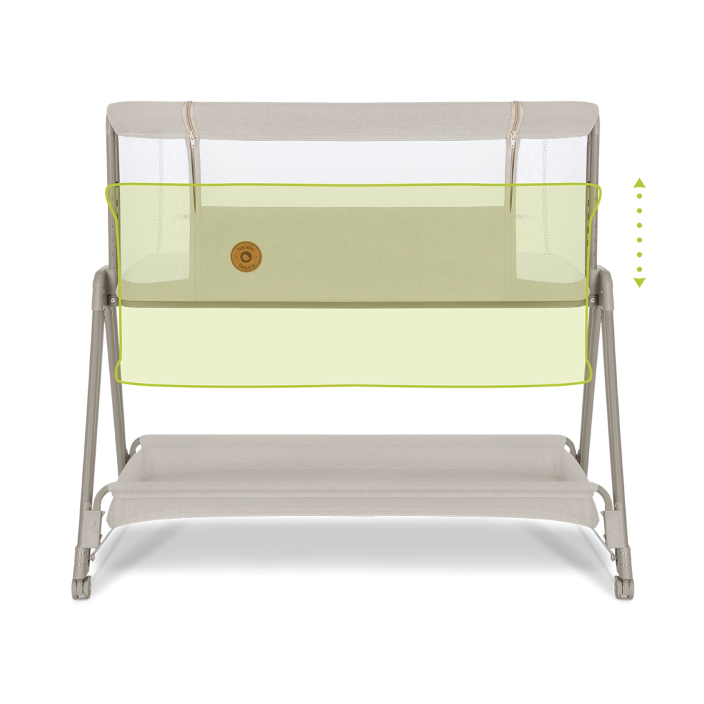 Berceau cododo Luna - Lionelo - Beige Sand