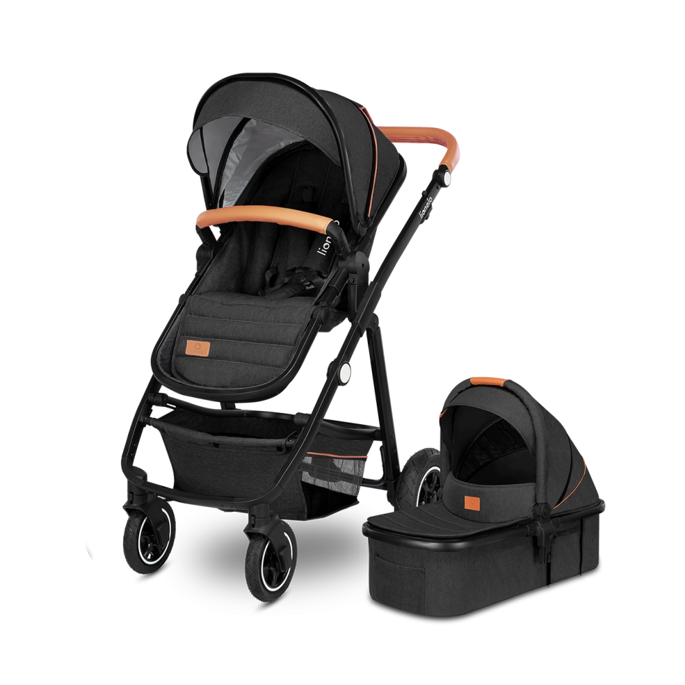 Poussette Lionelo Amber + Nacelle - Grey Graphite