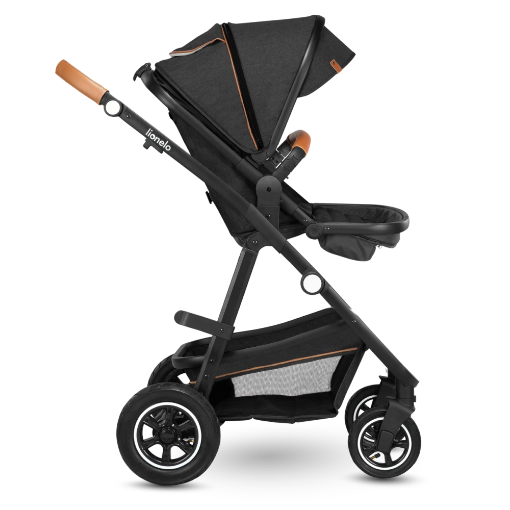 Poussette Lionelo Amber + Nacelle - Grey Graphite