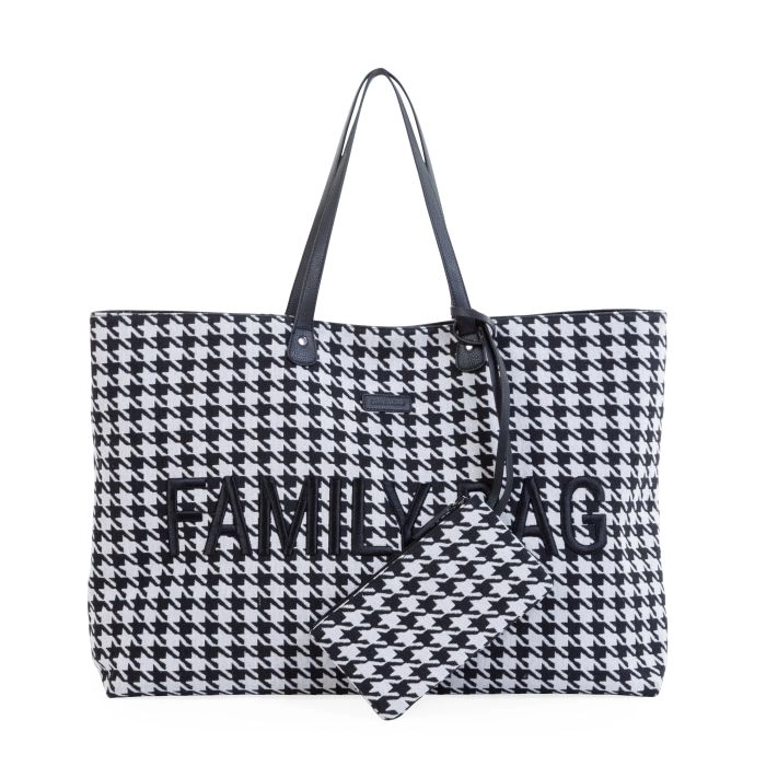 Sac à Langer Childhome Family Bag - Pied de Poule Noir