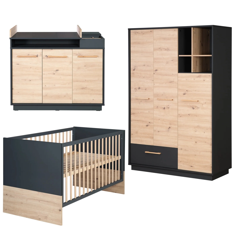 Chambre Roba Lenn - Anthracite / Bois