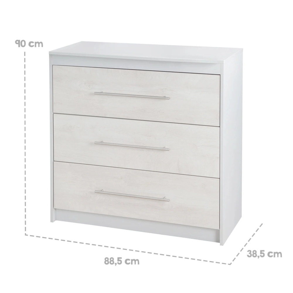 Chambre Roba Maren 2 (Commode Small) - Gris Clair