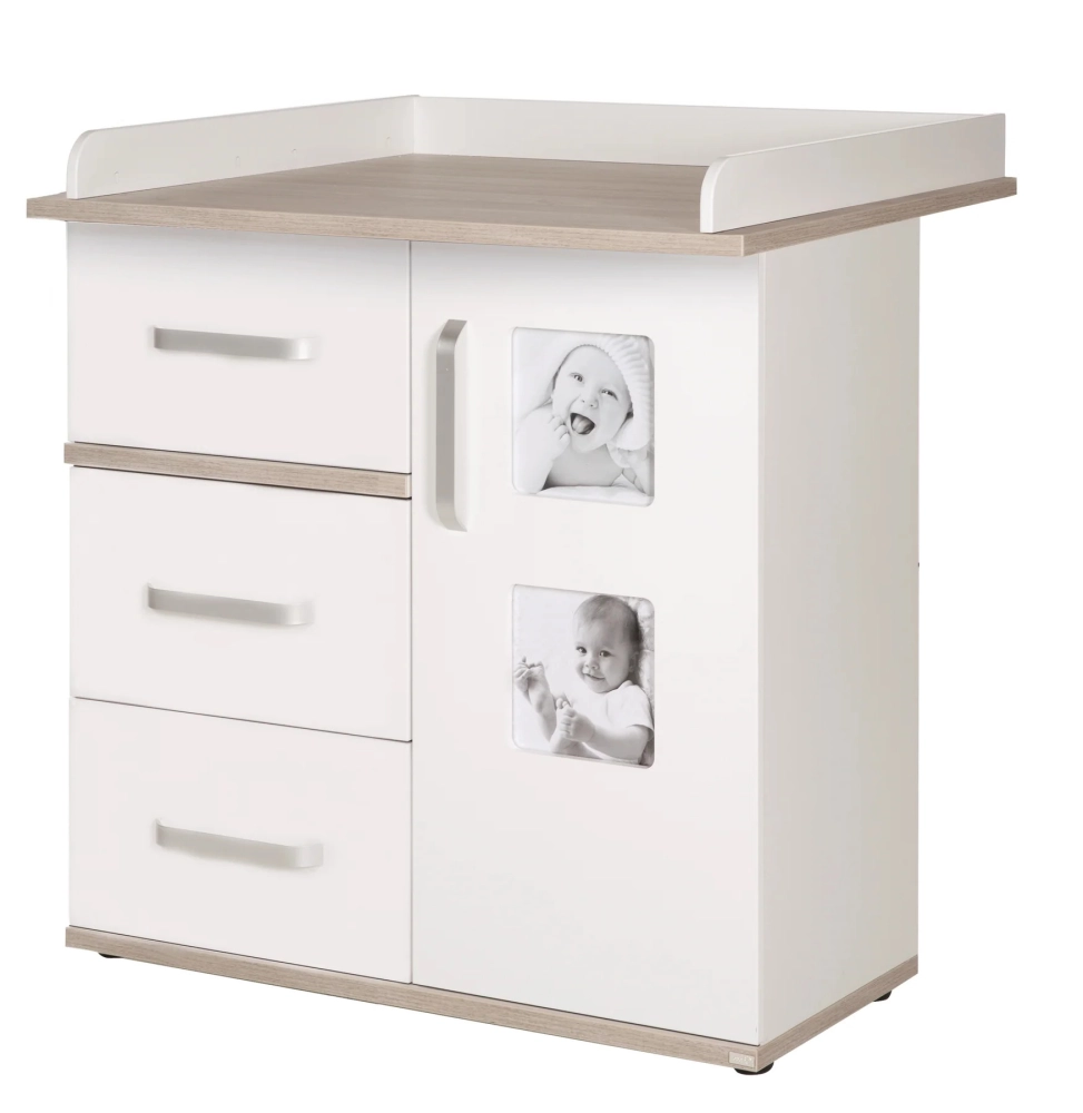 Chambre Roba Moritz (Commode Small) - Blanc / Luna elm