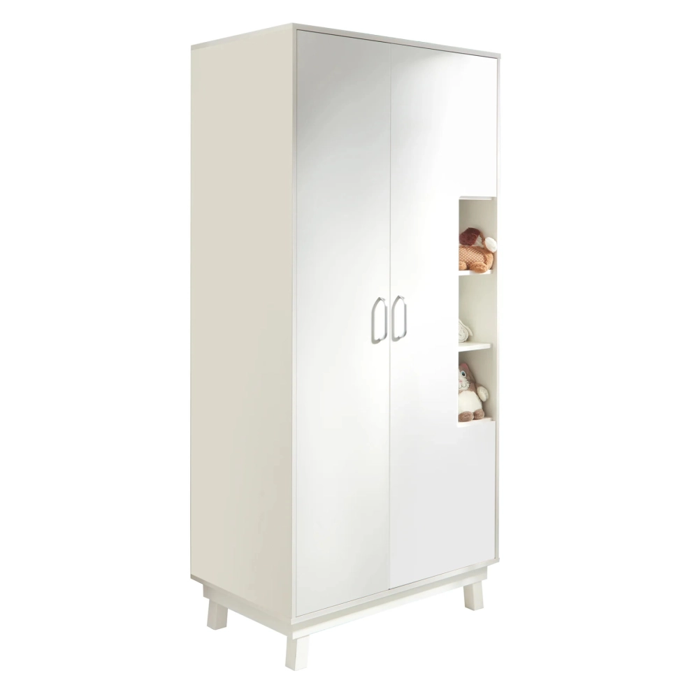 Chambre Roba Nordic Weiss (Armoire 2 Portes) - Blanc