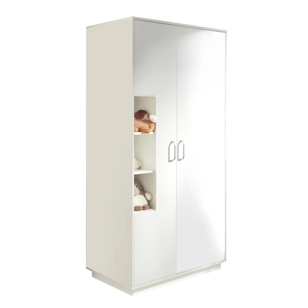 Chambre Roba Nordic Weiss (Armoire 2 Portes) - Blanc