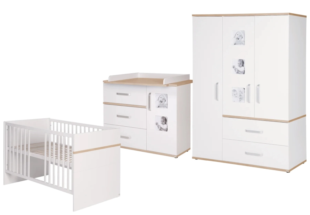 Chambre Roba Pia (Commode Large) - Blanc