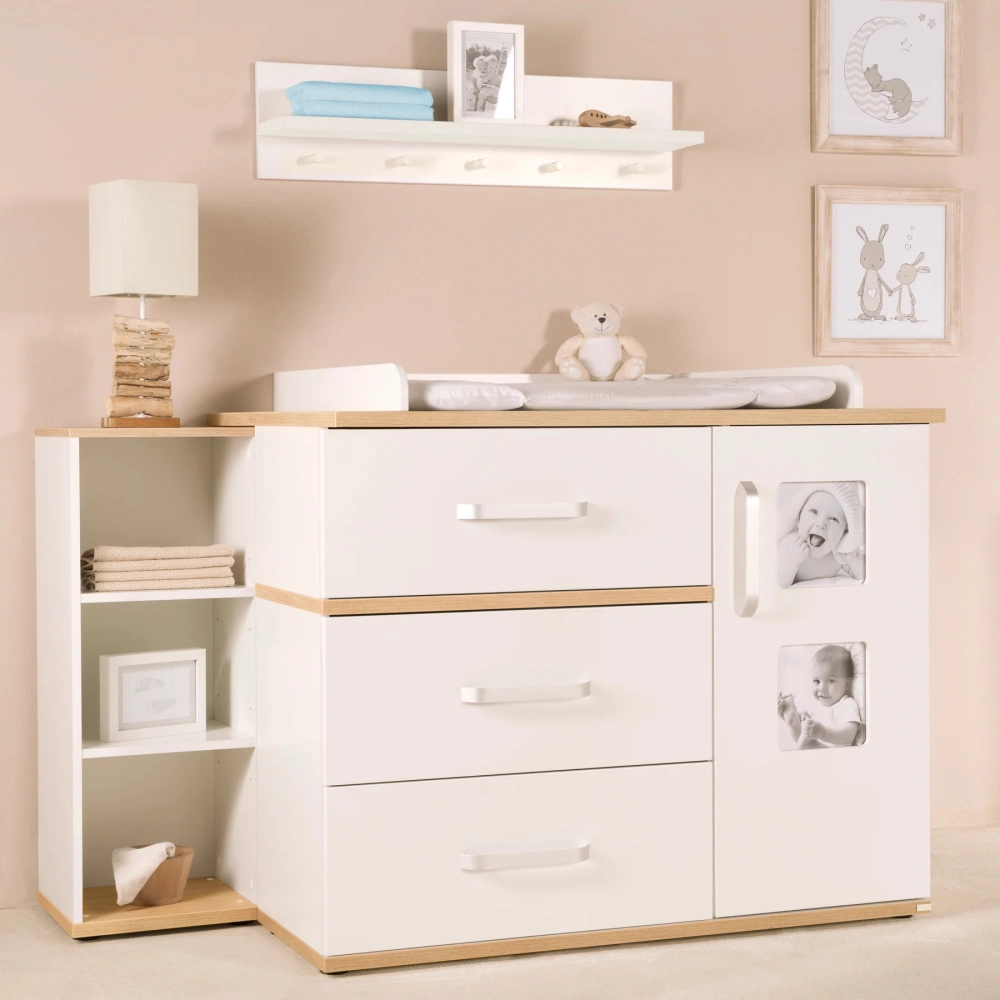 Chambre Roba Pia (Commode Large) - Blanc