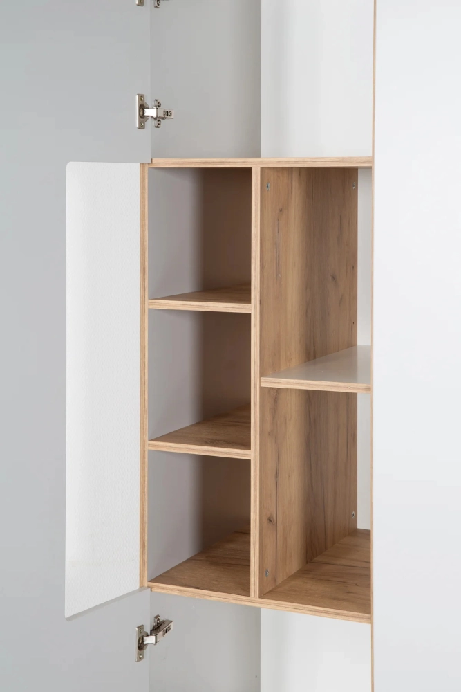 Chambre Roba Tobi - Gris clair / Bois