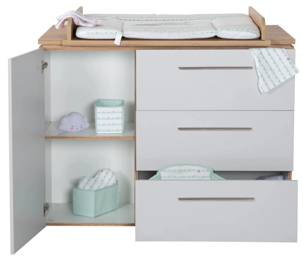 Chambre Roba Tobi - Gris clair / Bois