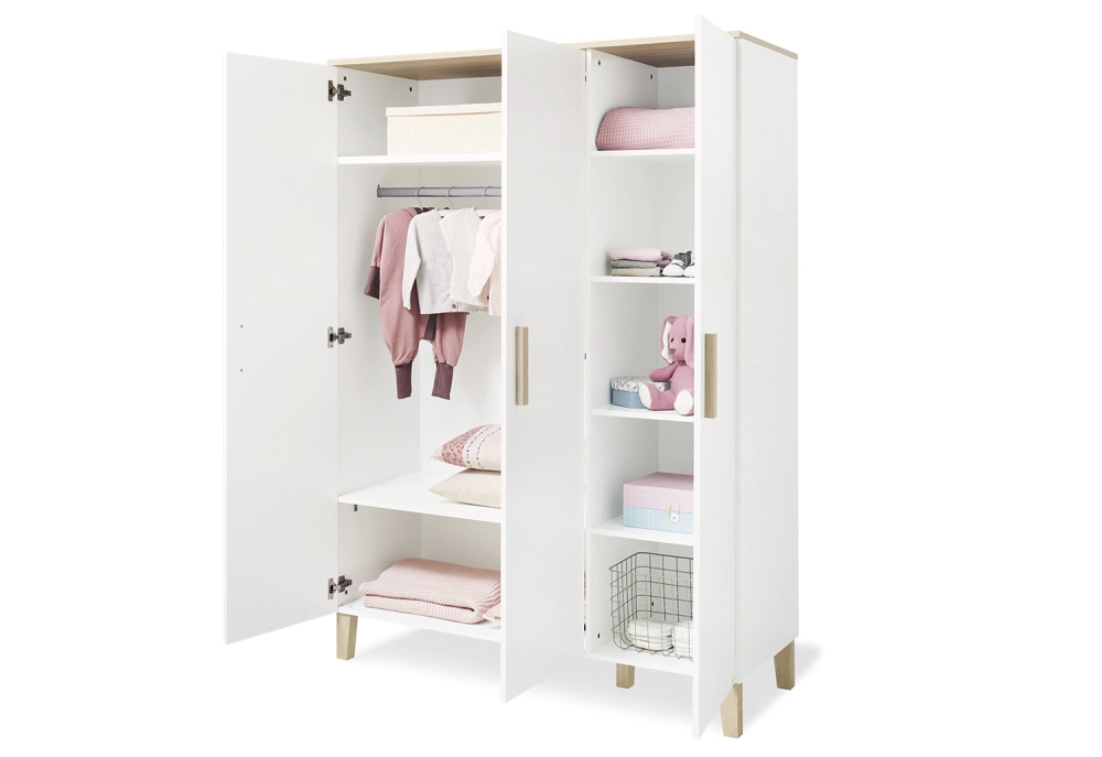 Chambre Bébé 3 Pièces Pinolino Lumi (Large) - Armoire 3 Portes