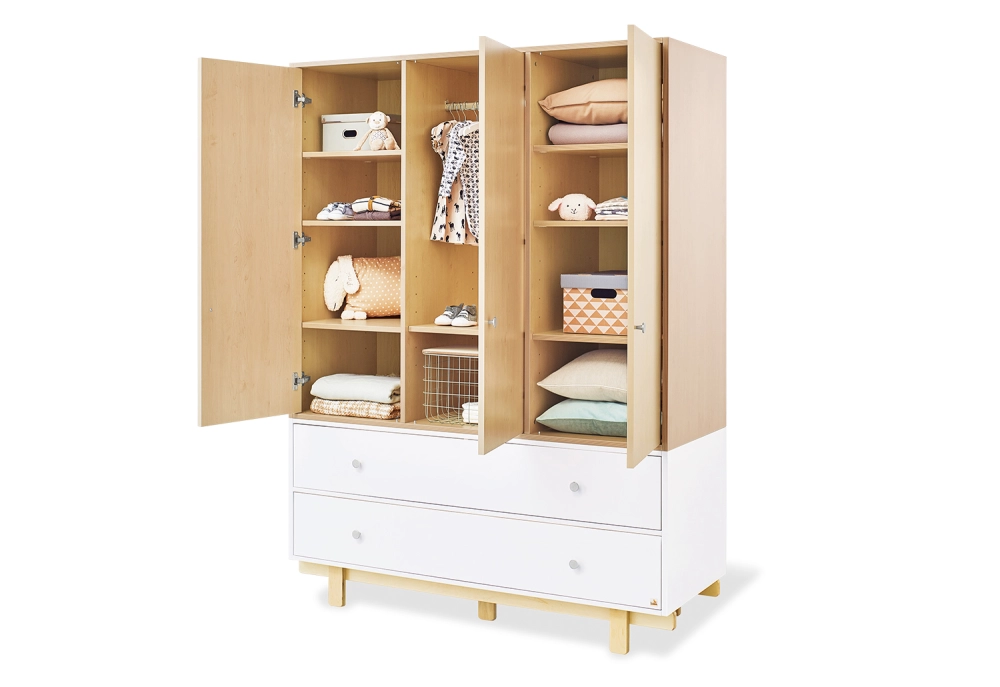 Chambre Bébé Pinolino Boks - Armoire 3 Portes (Large)