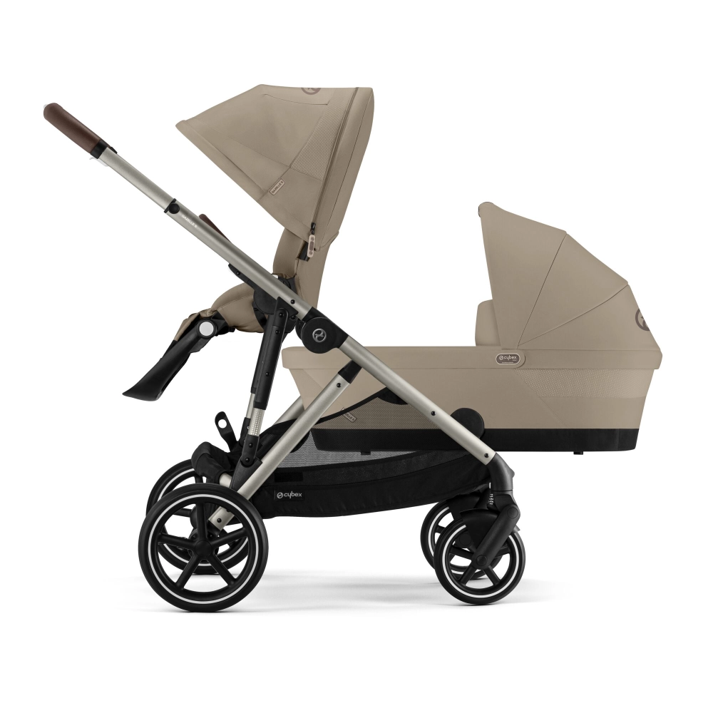 Poussette Double Cybex Gazelle S2 (Poussette + Seconde Assise) TPE - Almond Beige
