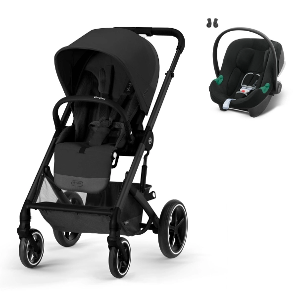 Poussette Cybex Balios S Lux 2 BLK - Moon Black + Coque Auto Aton B2 - Steel Grey + Base One