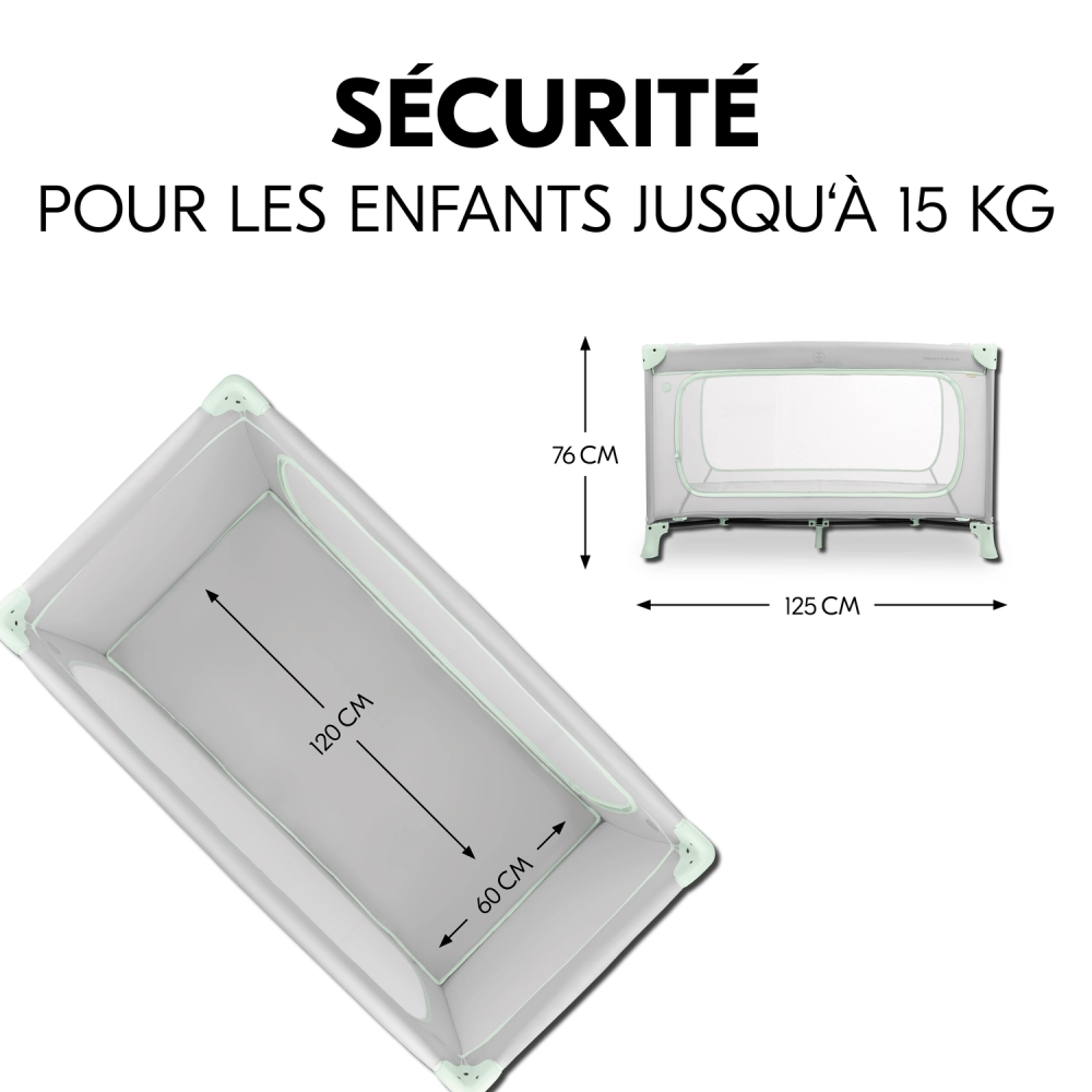 Lit Parapluie Hauck Dream N Play Plus - Mint