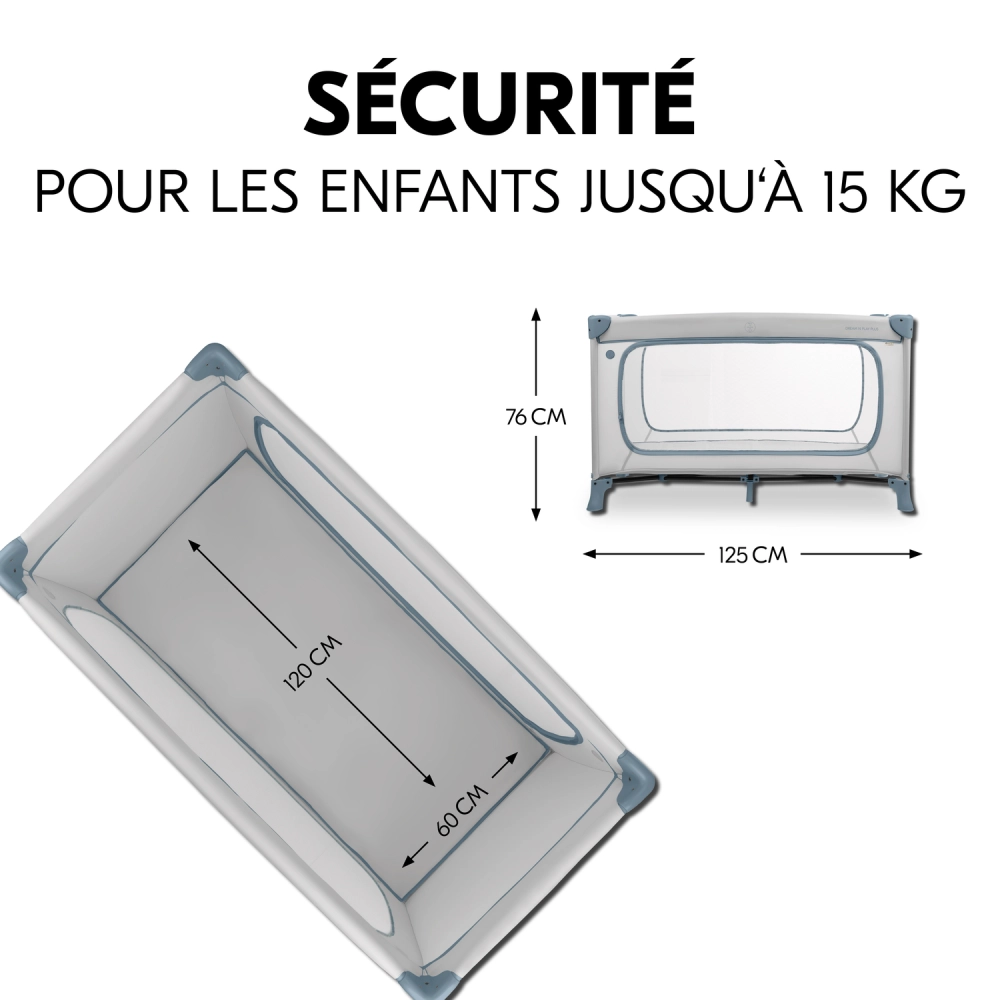 Lit Parapluie Hauck Dream N Play Plus - Blue