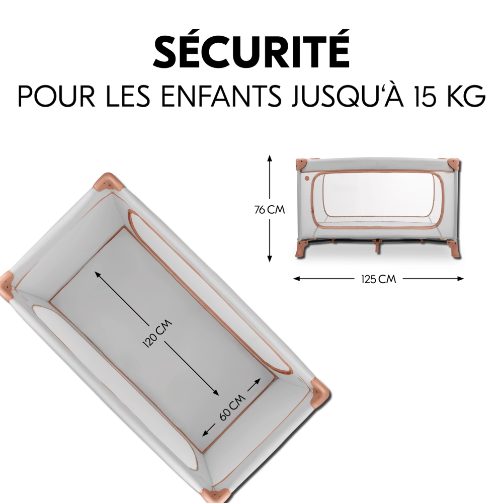 Lit Parapluie Hauck Dream N Play Plus - Cork