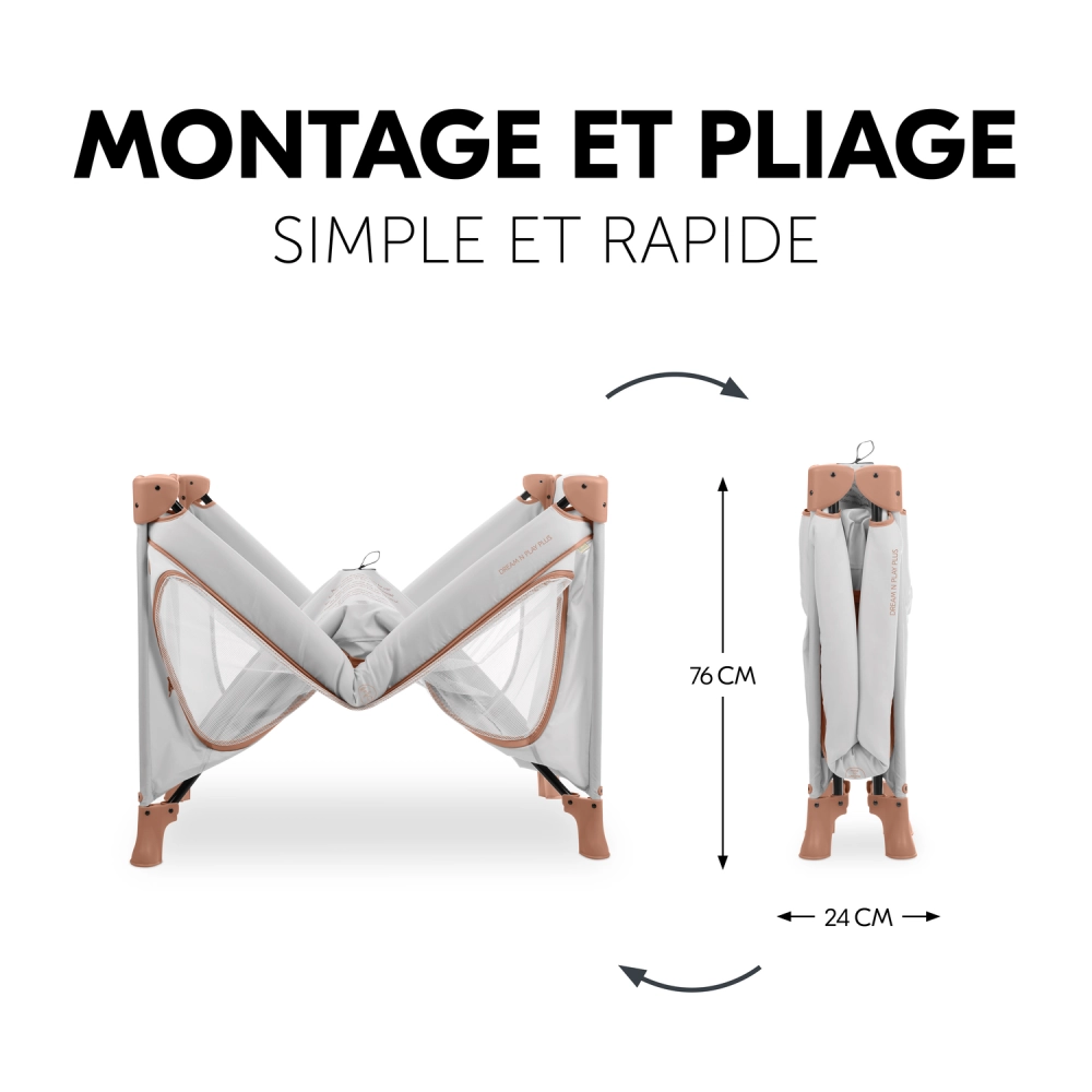 Lit Parapluie Hauck Dream N Play Plus - Cork