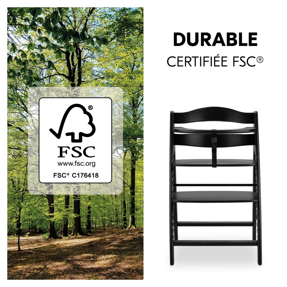 Chaise Haute Hauck Arketa - Beech Blackwashed