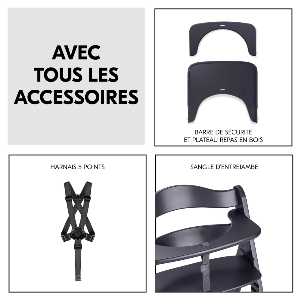 Chaise Haute Hauck Beta+ - Dark Grey