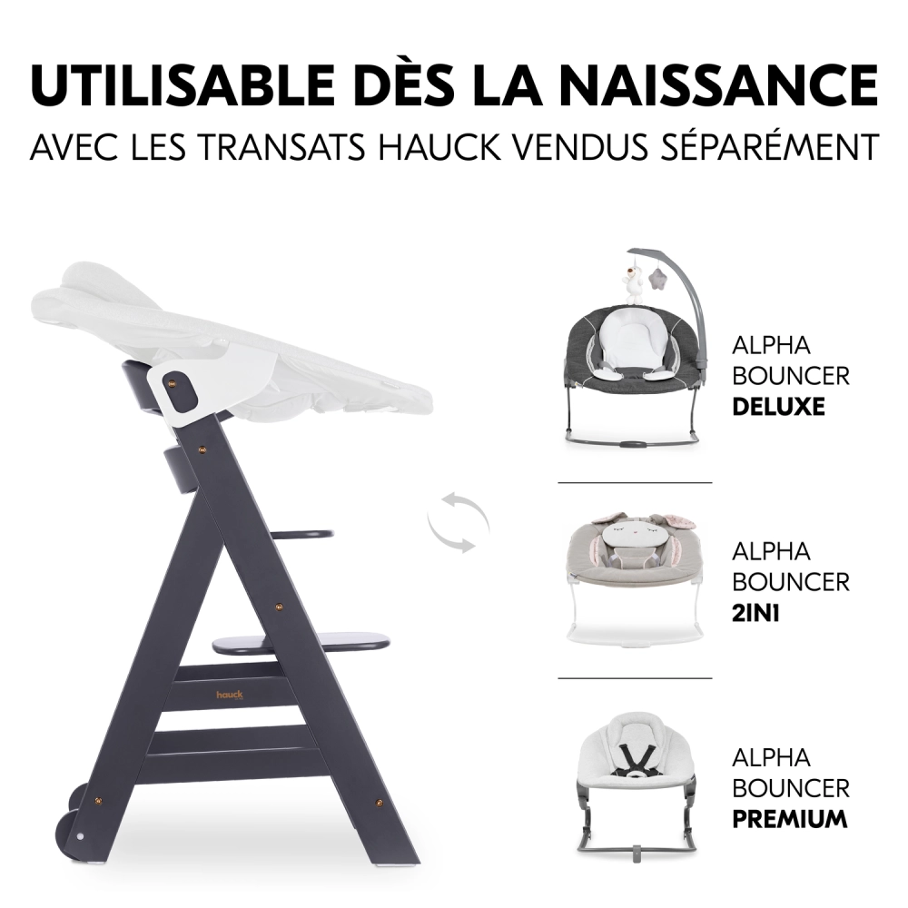 Chaise Haute Hauck Beta+ - Dark Grey