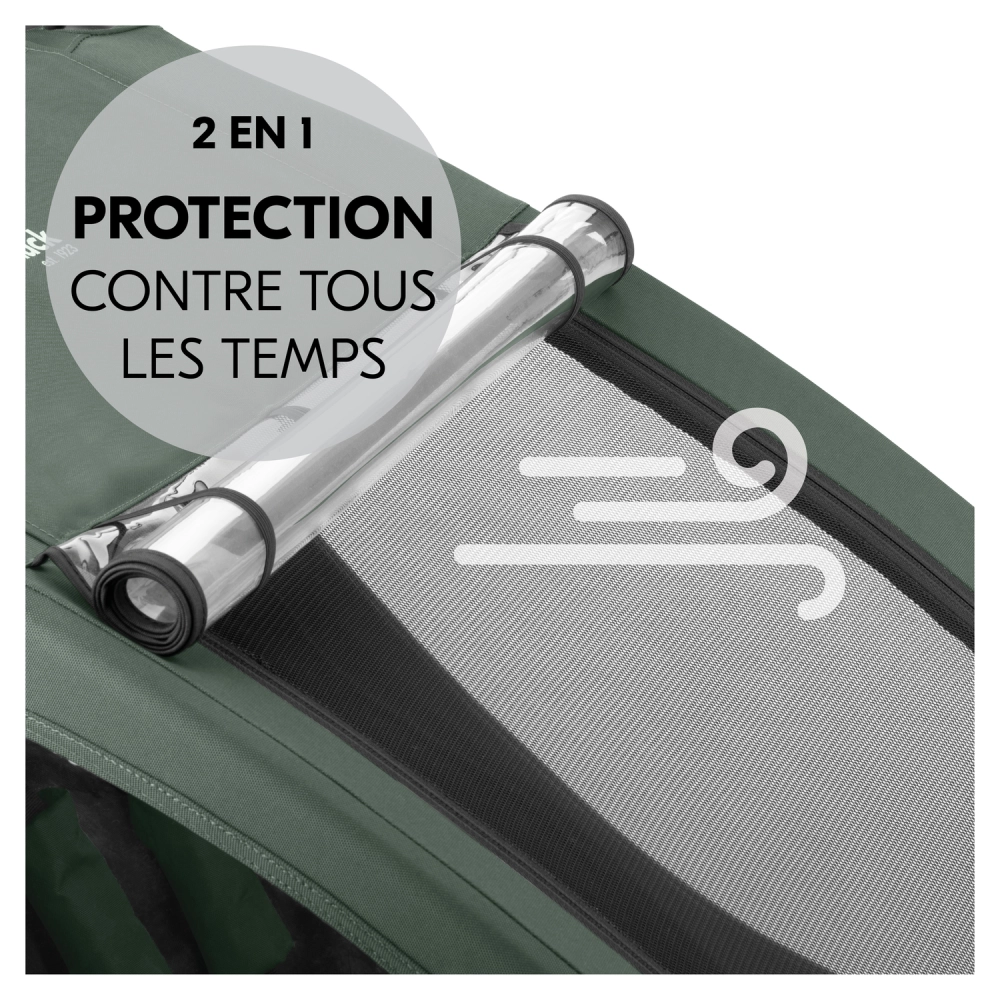 Remorque Vélo Hauck Dryk Duo Plus - Dark Green