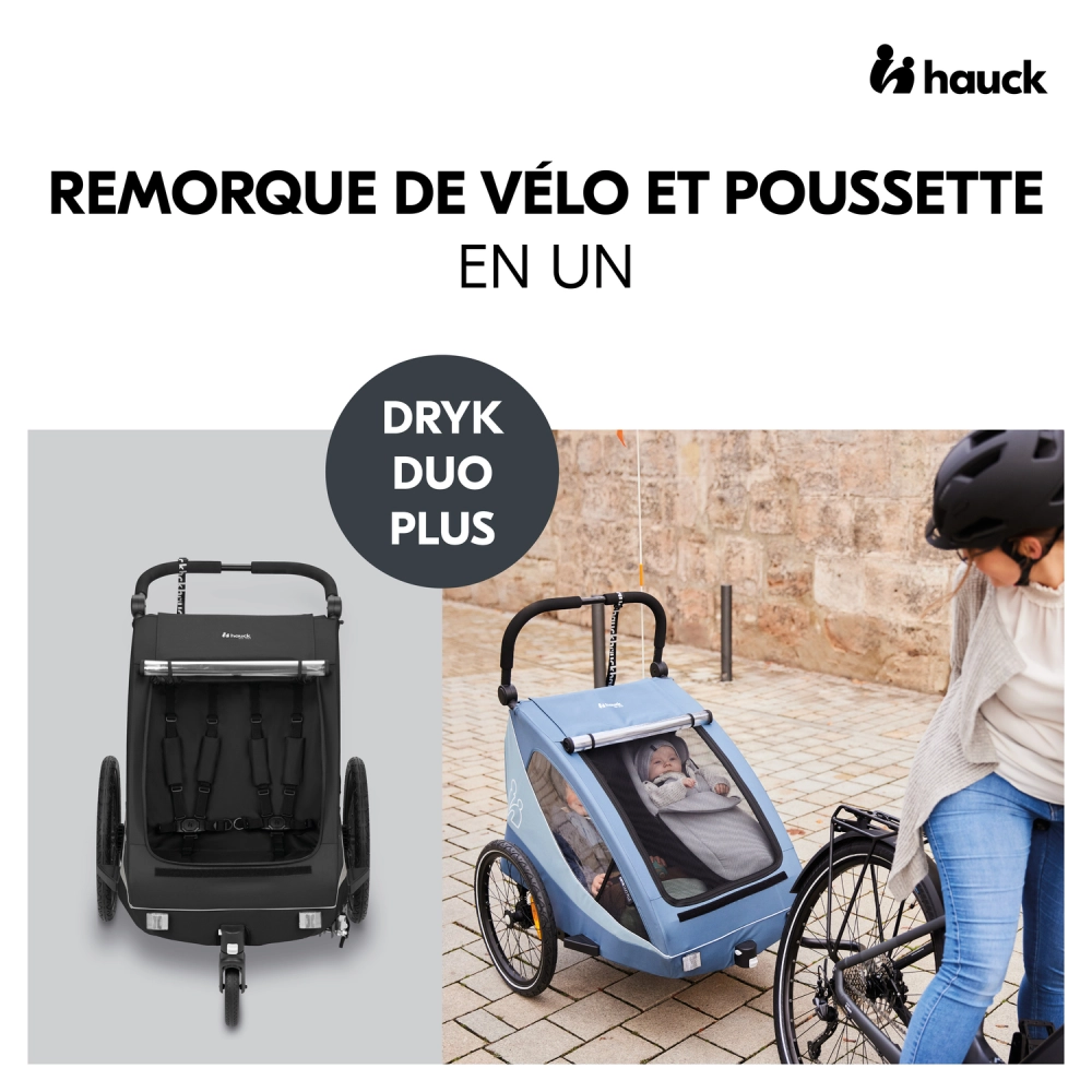 Remorque Vélo Hauck Dryk Duo Plus - Black