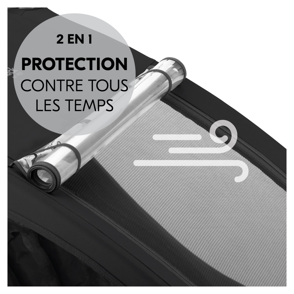 Remorque Vélo Hauck Dryk Duo Plus - Black