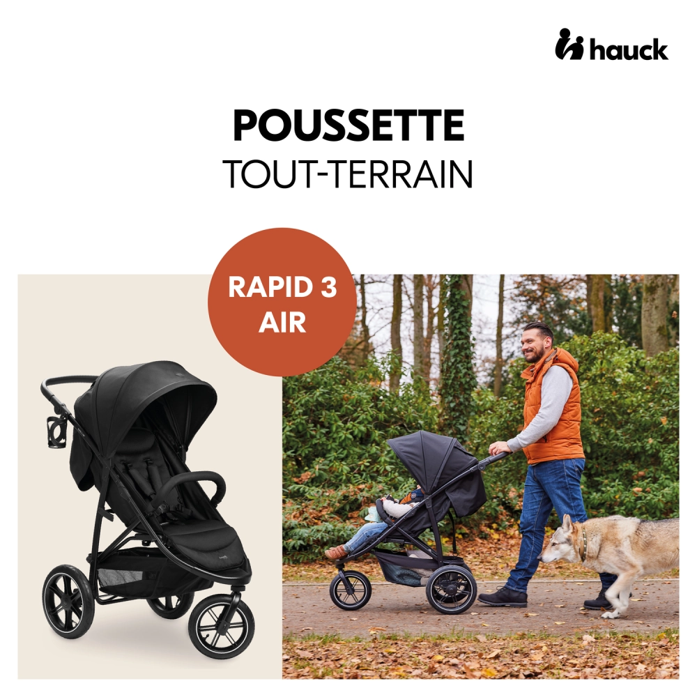 Poussette Hauck Rapid 3 Air - Black