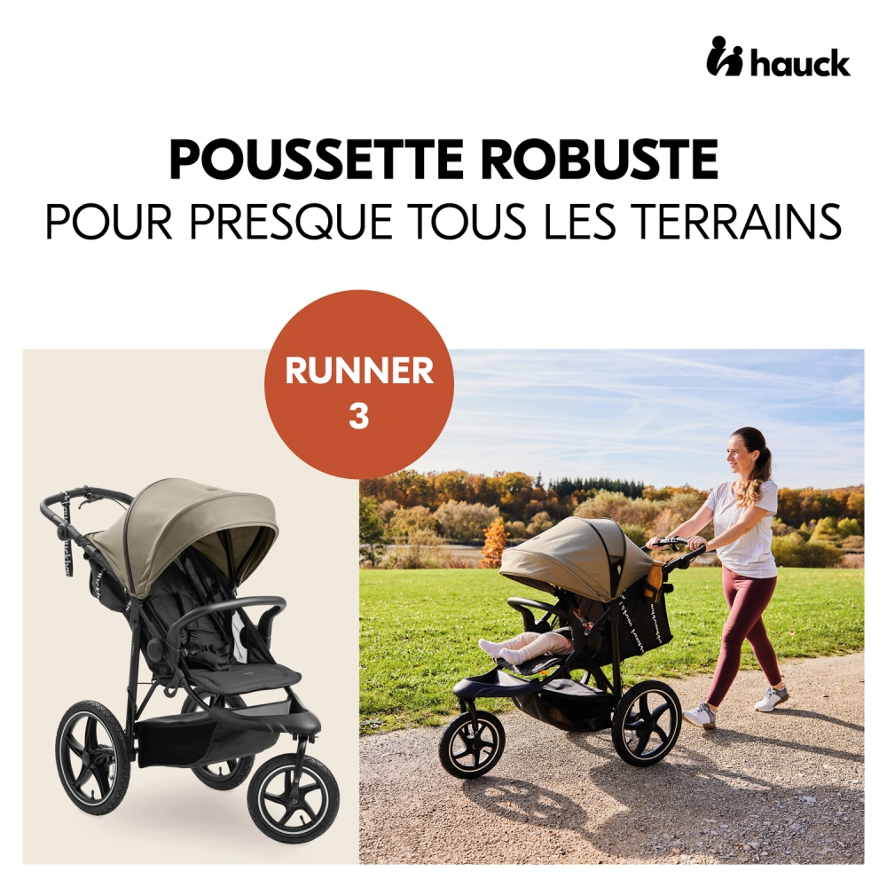 Poussette Hauck Runner 3 - Olive