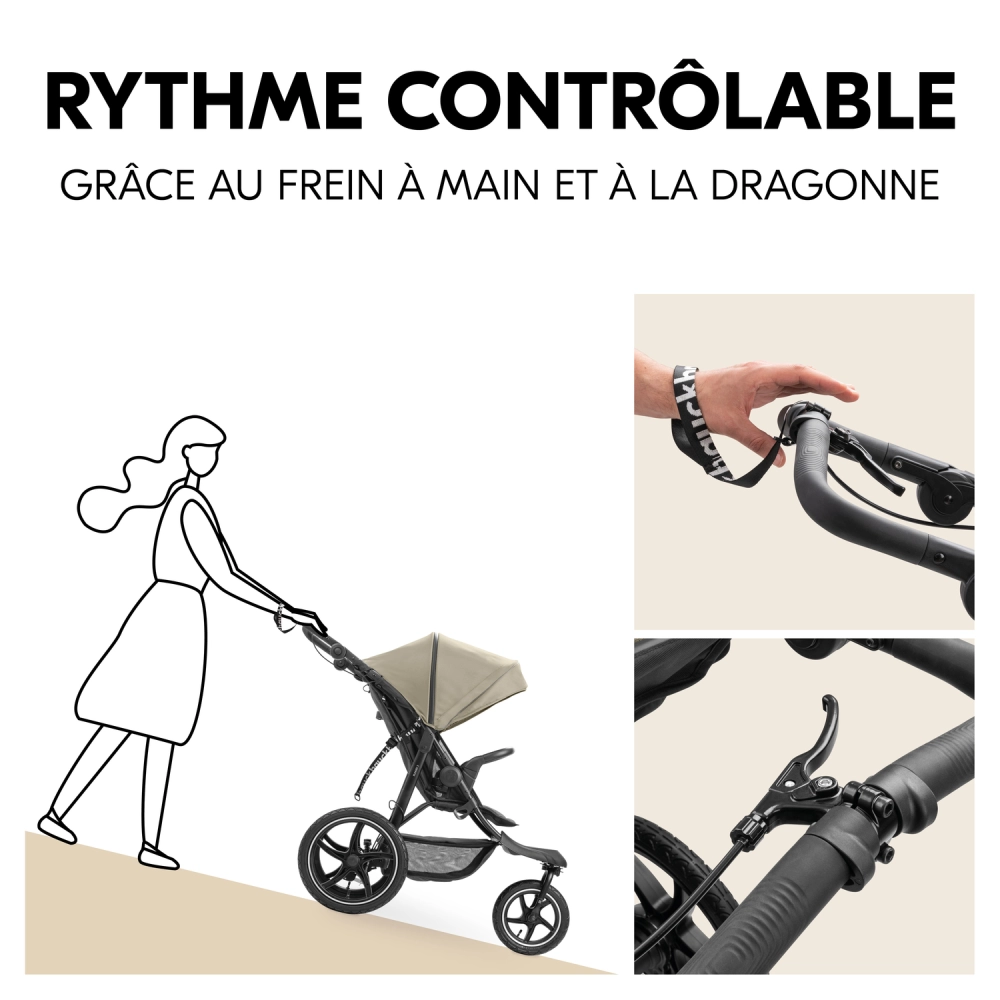 Poussette Hauck Runner 3 - Olive