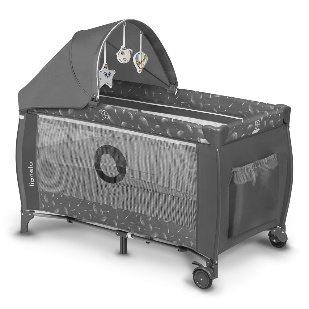 Lit Parapluie Lionelo Sven Plus - Grey Concrete