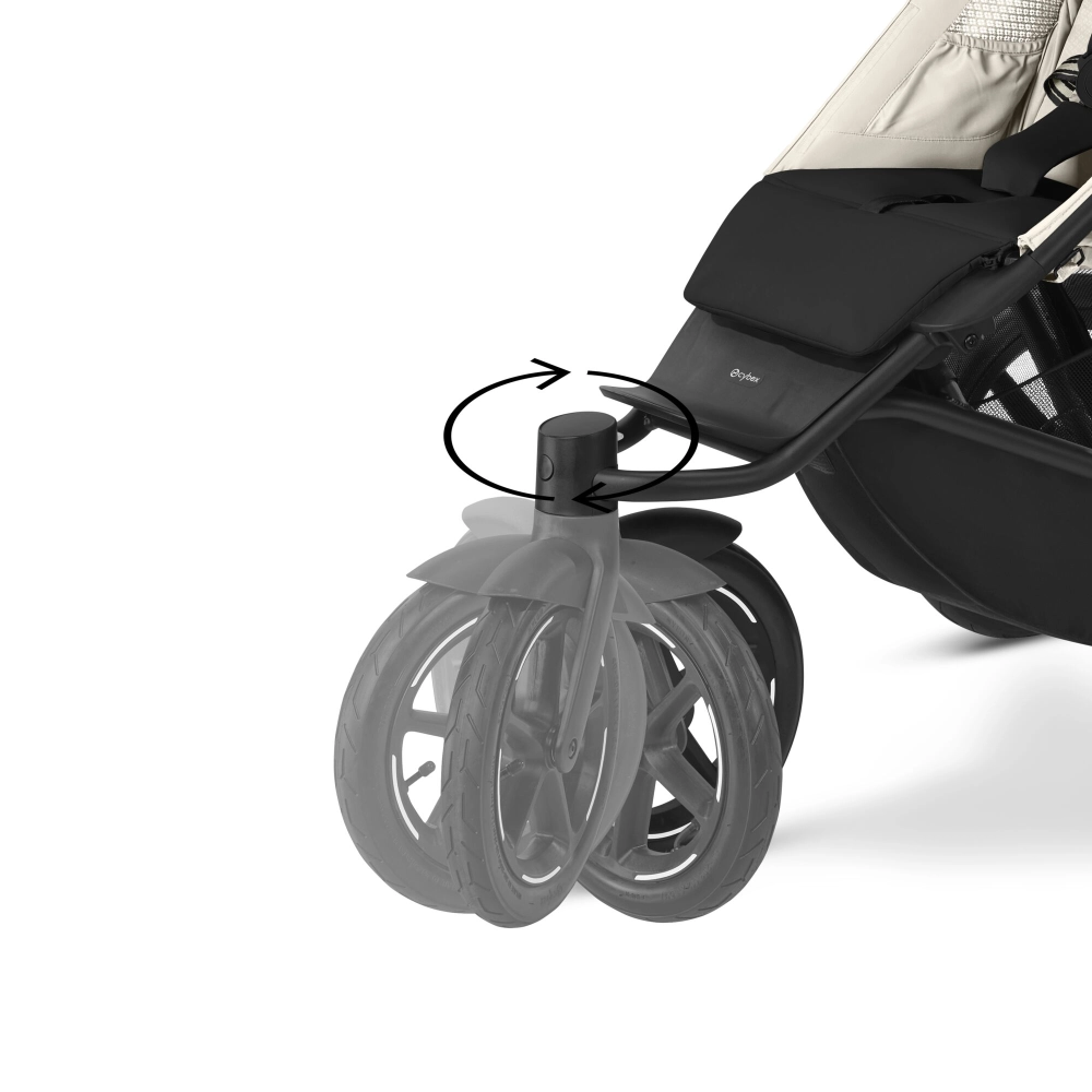 Poussette Cybex Avi Spin - Seashell Beige + Nacelle - Moon Black