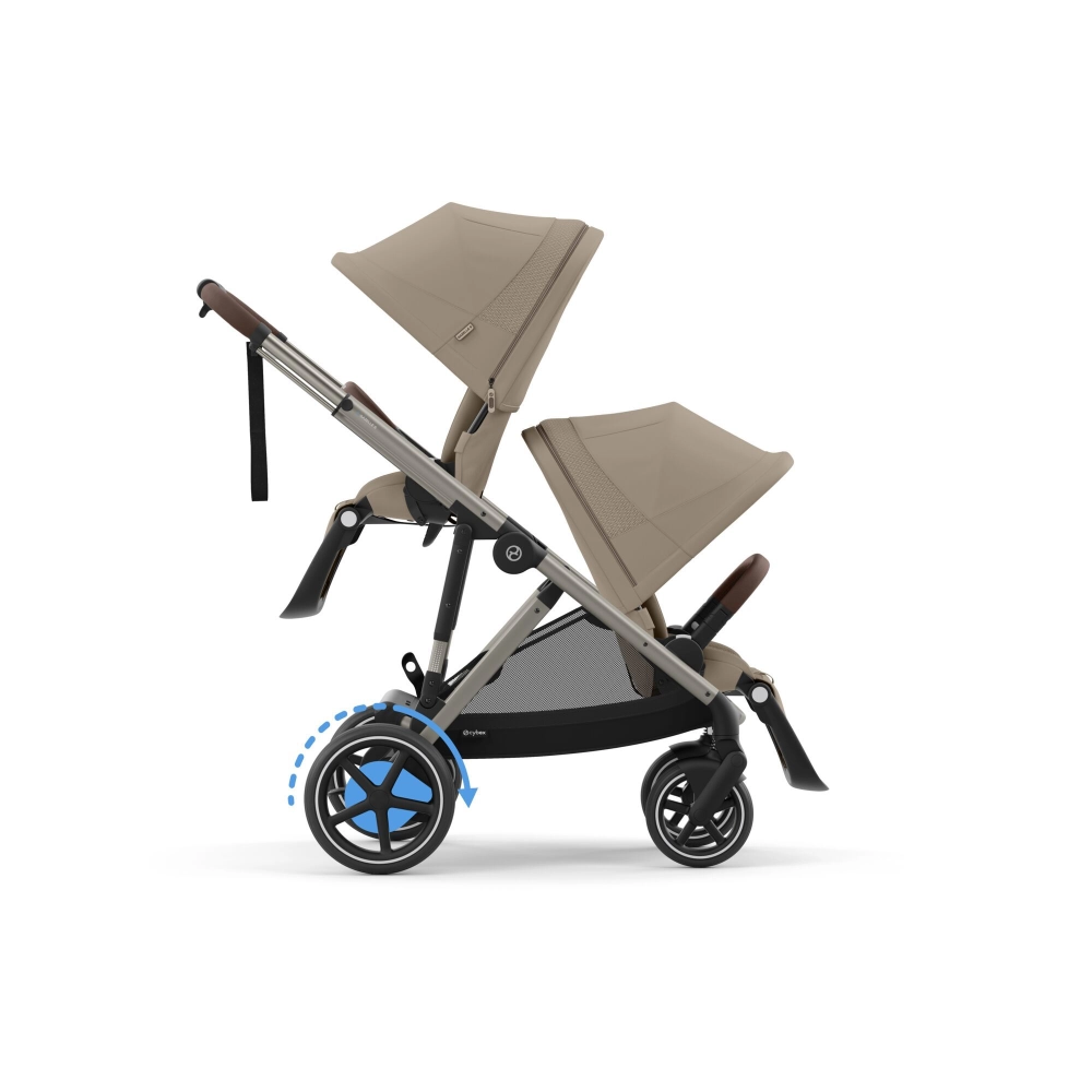 Poussette Double Cybex eGazelle S TPE - Almond Beige
