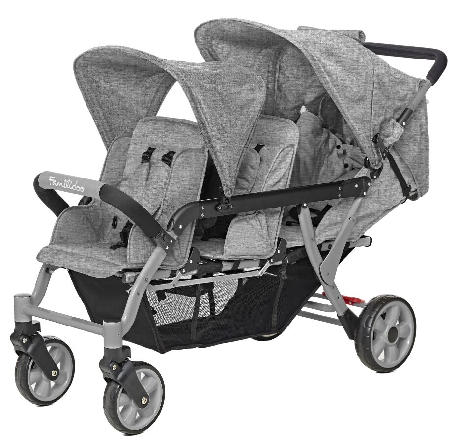 Poussette 3 Places Familidoo Lidoo H3E Ergondrive Full Grey Univers Poussette