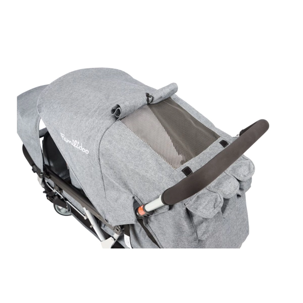 Poussette 3 Places Familidoo Lidoo H3E + Ergondrive - Full Grey