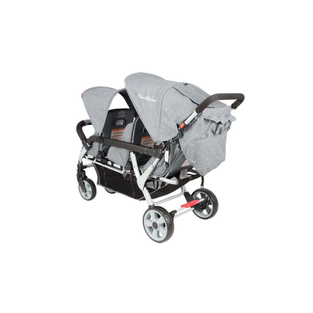Poussette 3 Places Familidoo Lidoo H3E + Ergondrive - Full Grey