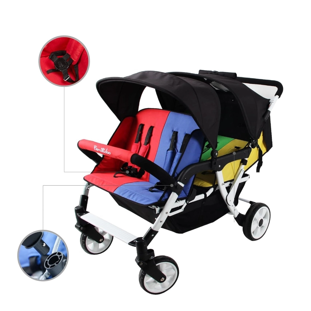 Poussette 4 Places Familidoo Lidoo City - Full Grey