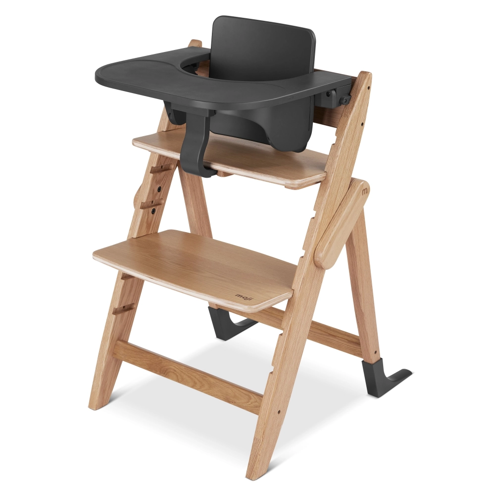 Set All in One Moji Chaise-Haute Yippy - Stone + Assise Nouveau-Né - Birch + Accessoires