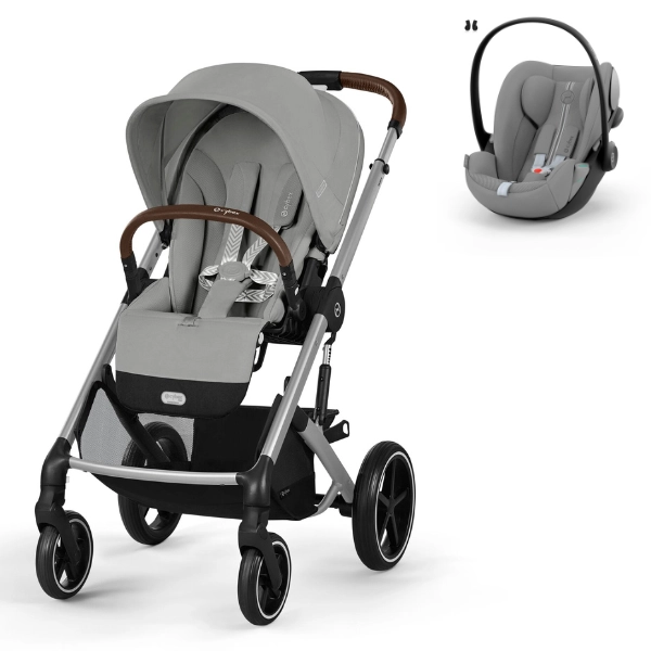 Poussette Cybex Balios S Lux 2 SLV - Stone Grey+ Coque Auto Cloud G i-Size - Stone Grey (Plus)