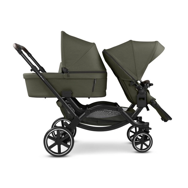 Poussette Double ABC Design Zoom 2 - Avocado + 2 Coques Auto Cybex Cloud G i-Size - Moon Black