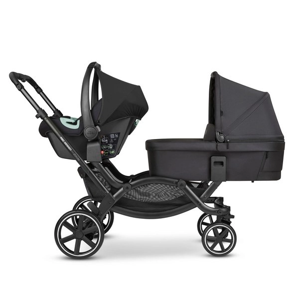 Poussette Double ABC Design Zoom 2 - Avocado + 2 Coques Auto Cybex Cloud G i-Size - Moon Black