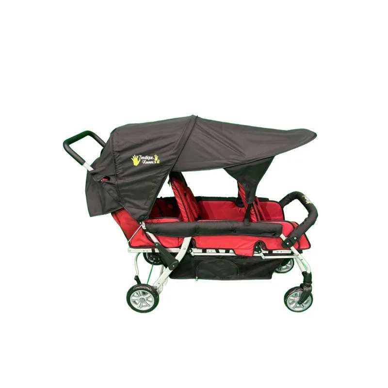 Poussette 3 Places Boutique Nounou modèle 5 - Bordeaux