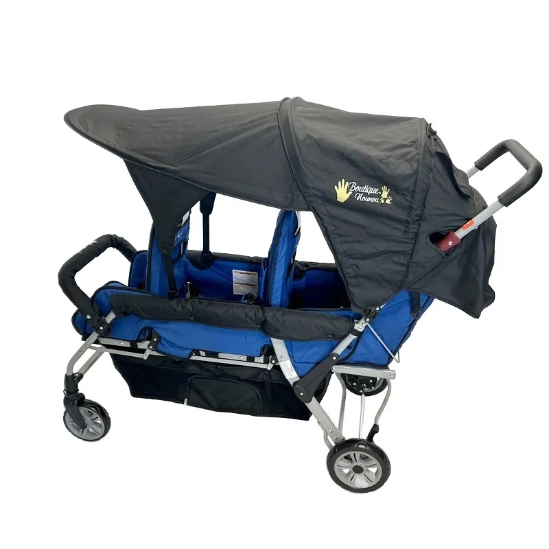 Poussette 3 Places Boutique Nounou modèle 5 - Bleu