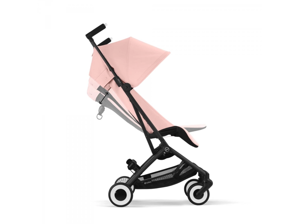 Poussette Cybex Libelle 3 BLK - Candy Pink + Coque Auto Cloud G i-Size - Magic Black