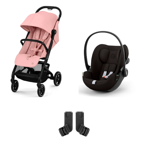 Poussette Cybex Beezy 3 - Candy Pink + Coque Auto 40-87cm Cybex Cloud G i-Size - Magic Black