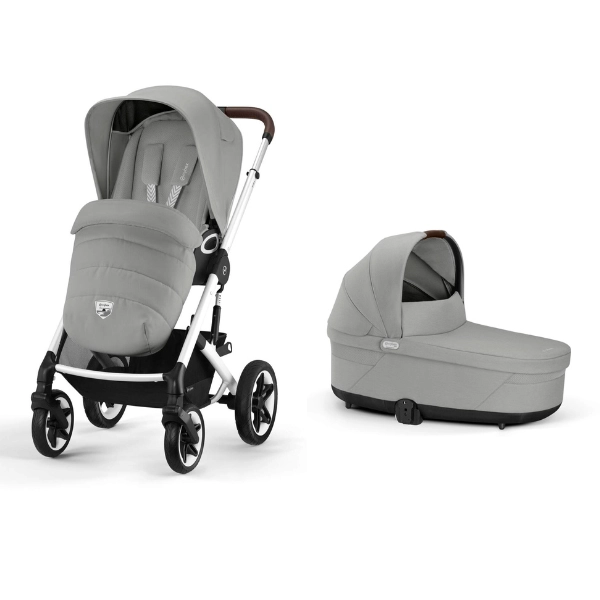 Poussette Cybex Talos S Lux 2 TPE - Stone Grey + Nacelle Cot S Lux