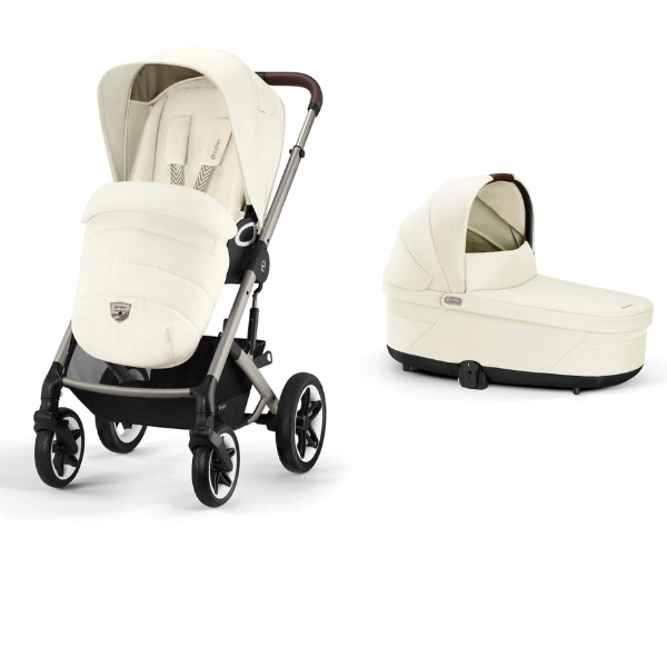 Poussette Cybex Talos S Lux 2 SLV - Seashell Beige + Nacelle Cot S Lux