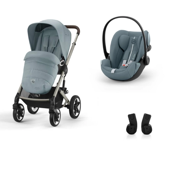 Poussette Cybex Talos S Lux 2 TPE - Stormy Blue + Coque Auto 40-87cm Cybex Cloud G i-Size - Stormy Blue (Plus)